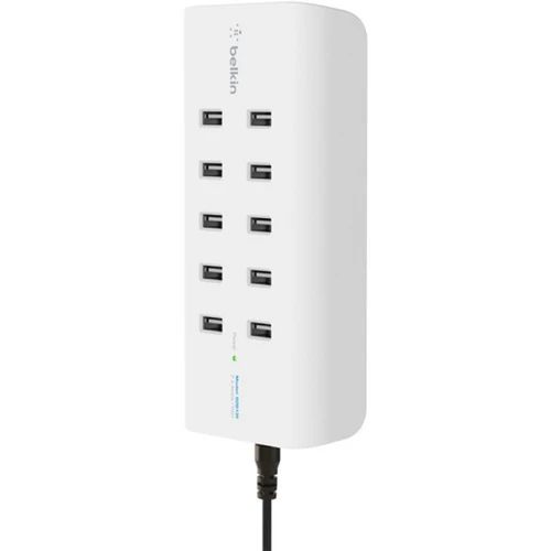 Belkin RockStar 10-Port USB Charging Station - 120 V AC 230 V AC Input - 5 V DC240 A Output B2B139