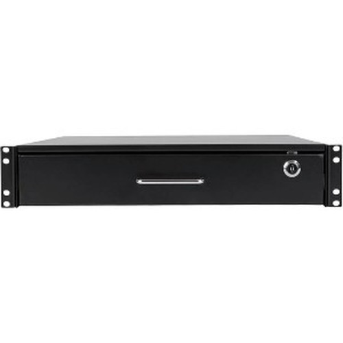 Tripp Lite SmartRack 2U Locking Rack-Mount Storage Drawer - 19 48260 mm 2U Wide Rack-mountable - Black Powder Coat - Cold-rolled - SRDRAWER2U