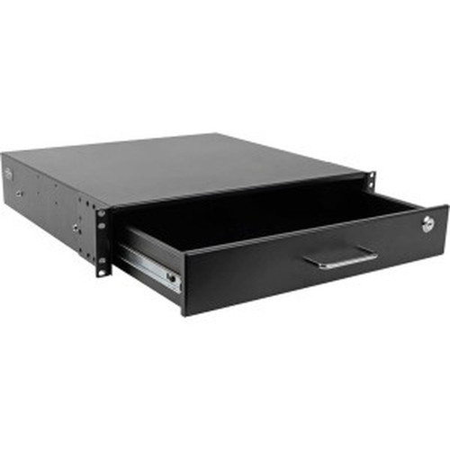Tripp Lite SmartRack 2U Locking Rack-Mount Storage Drawer - 19 48260 mm 2U Wide Rack-mountable - Black Powder Coat - Cold-rolled - SRDRAWER2U