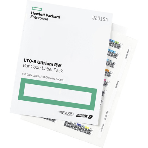 HPE LTO-8 Ultrium Re-writable Bar Code Label Pack - Barium Ferrite - 110 / Pack (Fleet Network)