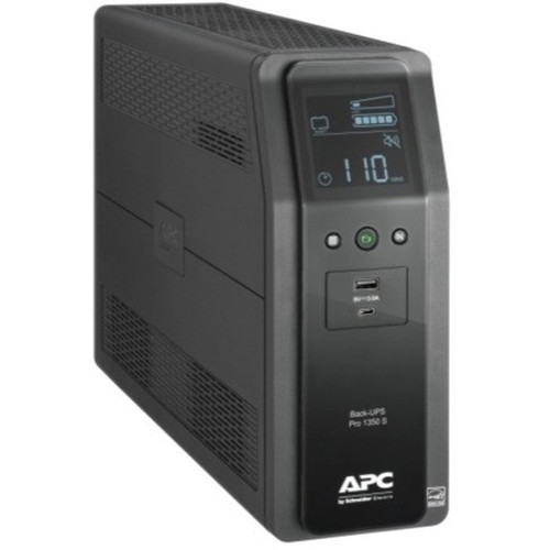 APC by Schneider Electric Back-UPS Pro BR BR1350MS 1350VA Tower UPS - Tower - 16 Hour Recharge - 330 Minute Stand-by - 120 V AC Input BR1350MS