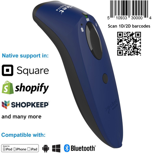 SocketScan&reg; S740, 1D/2D Imager Barcode Scanner, Blue - S740, 1D/2D Imager Barcode Scanner, Blue (Fleet Network)