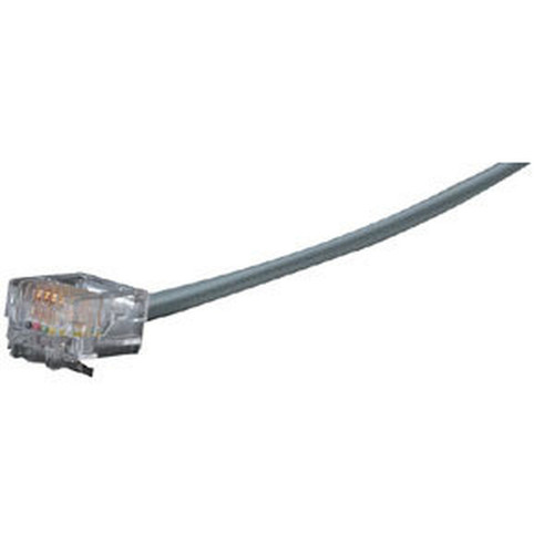 Black Box Modular Cable - 25 ft Network Cable - First End 1 x RJ-11 Male - Second End 1 x RJ-11 Male - Gray - 1 Pack EL04MS-25
