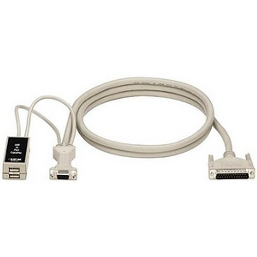 Black Box ServSwitch USB to PS/2 User Cable (Flashable) - 1 ft USB KVM Cable - First End: 1 x DB-25 Male - Second End: 1 x HD-15 End: (Fleet Network)