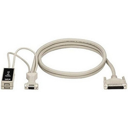 Black Box ServSwitch USB to PS2 User Cable Flashable - 1 ft USB KVM Cable - First End 1 x DB-25 Male - Second End 1 x HD-15 End EHNUSB-0001