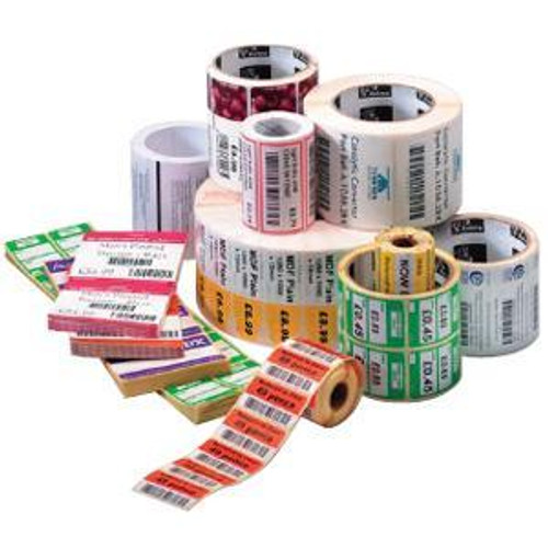 Zebra Label Paper 2 x 1in Direct Thermal Zebra Z-Perform 1000D 0.75 in core - Permanent Adhesive - 2" Width x 1" Length - Rectangle - (Fleet Network)
