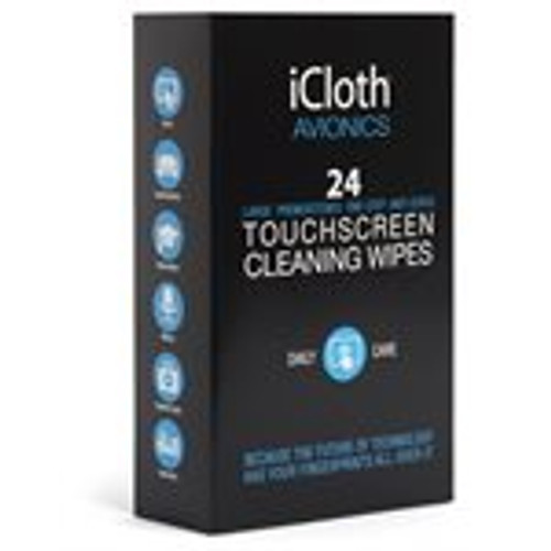 iCloth iCA24 AVIONICS TOUCHSCREEN CLEANING WIPES (24 WIPES) *** ENGLISH ONLY *** (iCA24)