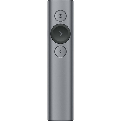 Logitech Spotlight Presentation Remote - Gyroscopic - Wireless - BluetoothRadio Frequency - Slate - USB - 3 Buttons 910-005216