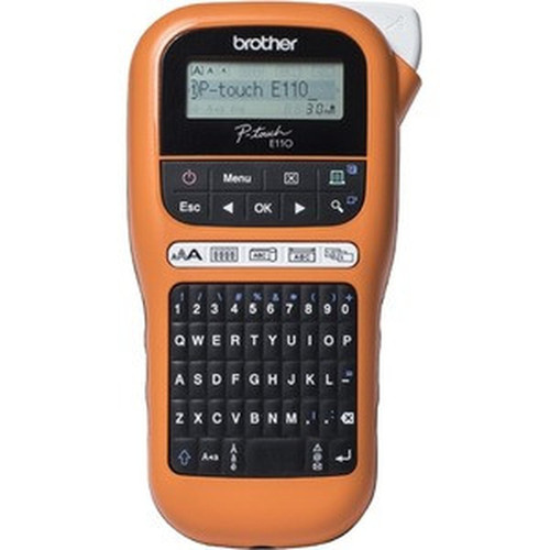 Brother PTE110VP Industrial Durable Label Maker - Direct Thermal - 20 mms Mono - 1 Fonts - 3 Font Size - 10 Text Style - 180 dpi - - PTE110VP