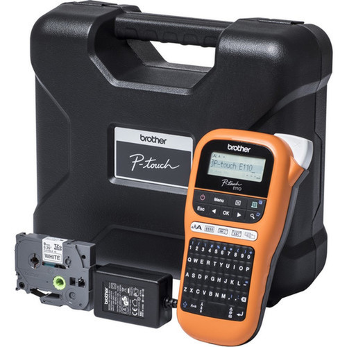 Brother PTE110VP Industrial Durable Label Maker - Direct Thermal - 20 mms Mono - 1 Fonts - 3 Font Size - 10 Text Style - 180 dpi - - PTE110VP