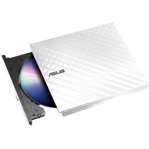 Asus SDRW-08D2S-U Portable DVD-Writer - White - DVD-RAM177R177RW Support - 24x CD Read24x CD Write16x CD Rewrite - 8x DVD - SDRW-08D2S-UWHTGAS