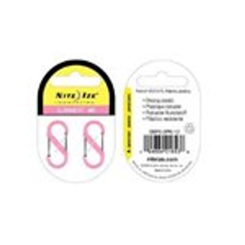 S-BINER PLASTIC SIZE #0 - 2 PACK PINK (SBP0-2PK-12)