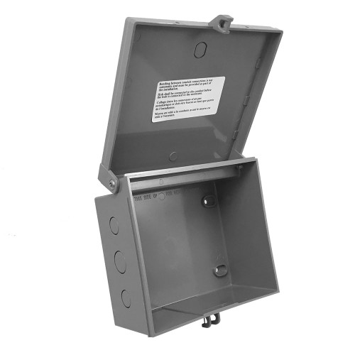 Enclosure Box 7" x 8" x 3.5", Indoor/Outdoor Non-Metallic, NEMA 3R Rated - Grey (FN-EB-0708-GY)