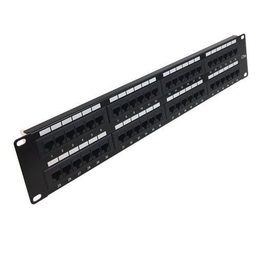 48-Port CAT5e Patch Panel 19 Rackmount 2U -  110 Punch-Down FN-PP-48C5E-110