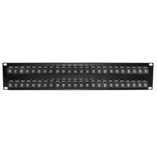 48-Port CAT6A Patch Panel 19 Rackmount 2U - 110 Punch-Down FN-PP-48C6A-JK