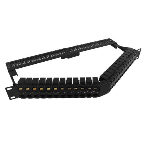 48-Port Angled CAT6 Patch Panel 19 Rackmount 1U - Pass-Through FN-PP-48C6-APT