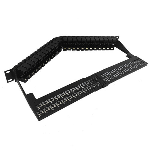 48-Port Angled CAT6 Patch Panel 19 Rackmount 1U - Pass-Through FN-PP-48C6-APT