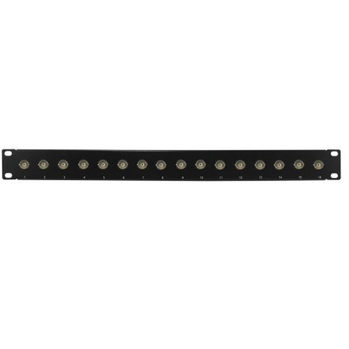 16-Port 75 Ohm BNC patch panel 19 inch rackmount 1U FN-PP-BNC-16