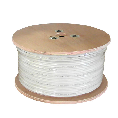 500ft RG59 Coax + 2C 18AWG Siamese Bulk Cable CMP Plenum - White (FN-BK-CXRG59P-2C-500)