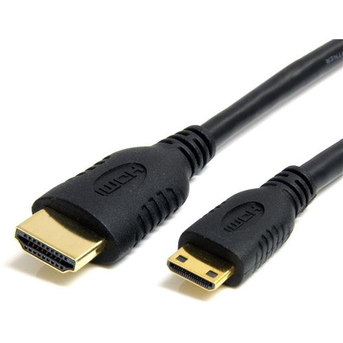 StarTech.com 6 ft High Speed HDMI&reg; Cable with Ethernet- HDMI to HDMI Mini- M/M - 6ft - 1 x Male HDMI - 1 x Male Mini HDMI - Black (Fleet Network)