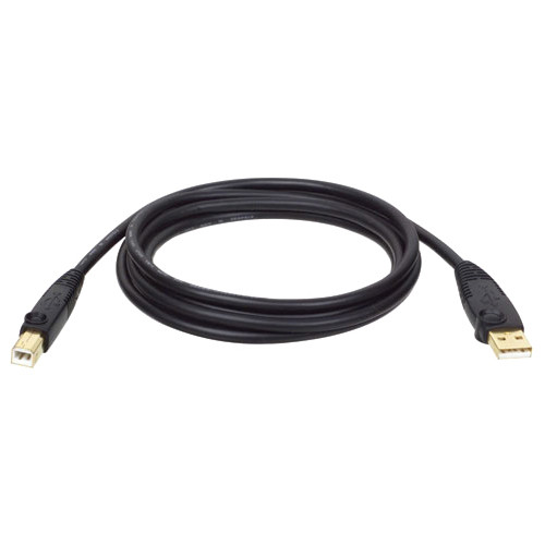 Tripp Lite USB 2.0 Cable - 10 ft USB Data Transfer Cable - First End: 1 x Type A Male - Second End: 1 x Type B Male USB - Black (Fleet Network)
