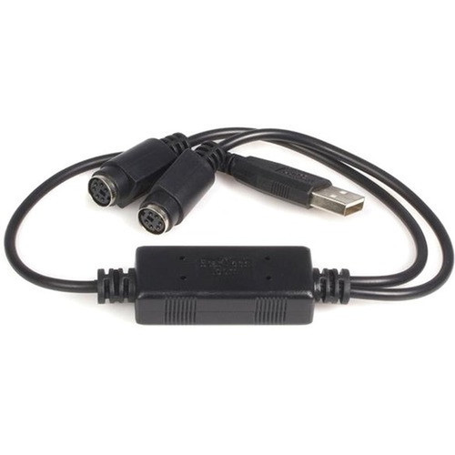 StarTechcom USB to PS2 Adapter - Keyboard and Mouse - 1 x Type A Male USB - 2 x Mini-DIN PS2 Female KeyboardMouse USBPS2PC
