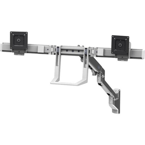 Ergotron Mounting Arm for Monitor, TV - Polished Aluminum - 2 Display(s) Supported32" Screen Support - 7.94 kg Load Capacity (Fleet Network)