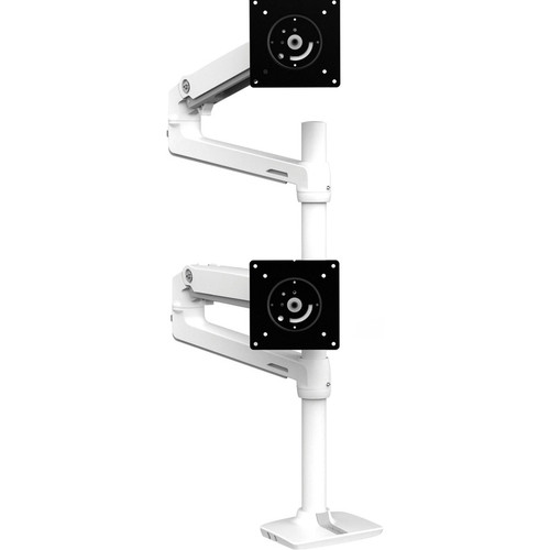 Ergotron Desk Mount for Monitor - White - 2 Display(s) Supported40" Screen Support - 18.14 kg Load Capacity (Fleet Network)