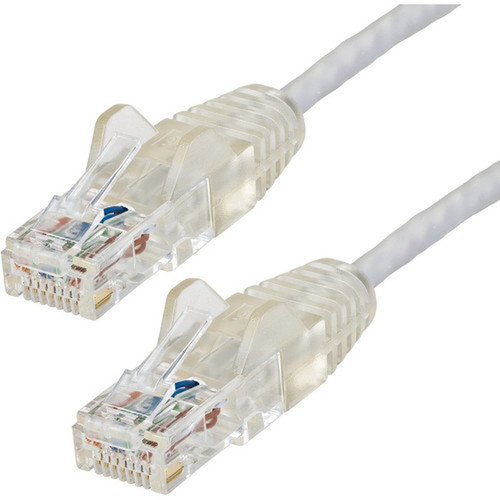 StarTechcom 1 ft CAT6 Cable - Slim CAT6 Patch Cord - Gray - Snagless RJ45 Connectors - Gigabit Ethernet Cable - 28 AWG - LSZH - Slim N6PAT1GRS
