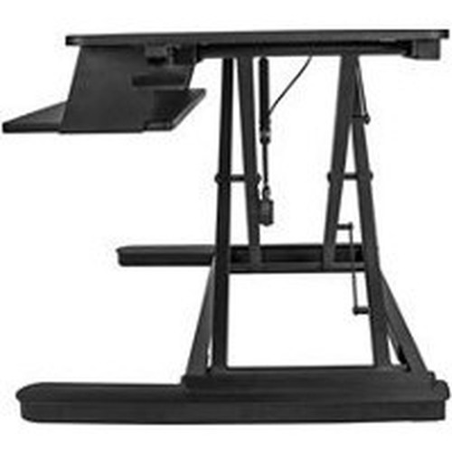 StarTechcom Sit Stand Desk Converter - Large 35in Work Surface - Adjustable Stand up Desk - For Two Monitors up to 24 or One 30 - - ARMSTSLG