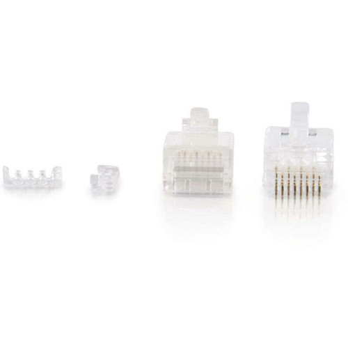 C2G Cat 5E Modular Connector - 10 Pack - RJ-45 Male - Clear 27572
