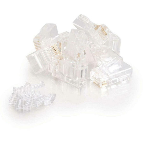C2G Cat 5E Modular Connector - 10 Pack - RJ-45 Male - Clear 27572