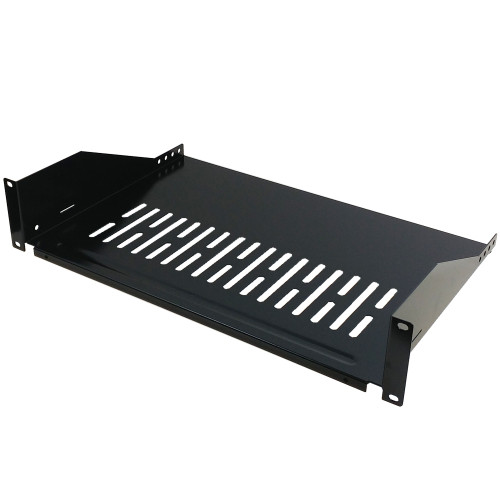 19 Inch Front Mount Vented Shelf (12 Inch Depth) - 2U (FN-RM-300V-2U)