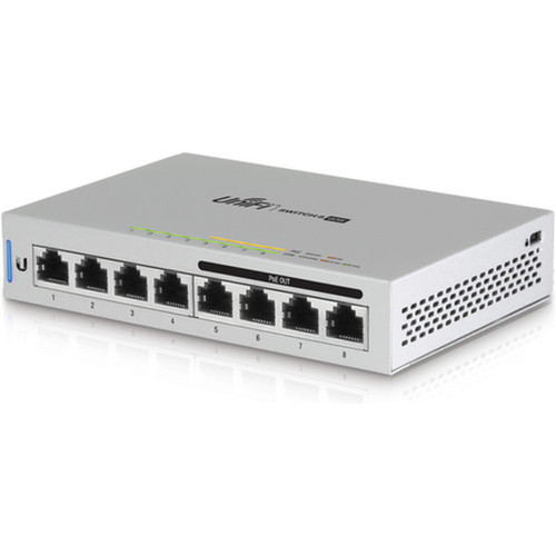Ubiquiti UniFi US-8-60W Ethernet Switch - 8 Ports - Manageable - Twisted Pair - Desktop - 1 Year Limited Warranty US-8-60W-5