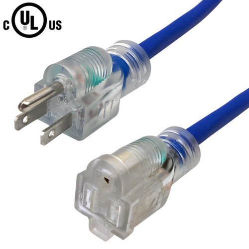 50ft Outdoor All-Weather Extension Cord - 12AWG SJEOW - Power Indicator Light - Blue FN-PX-130D-050BL