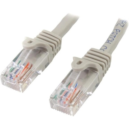 StarTech.com Snagless UTP Patch Cable - RJ-45 (M) - RJ-45 (M) - 0.9 m - UTP - ( CAT 5e ) - gray - Category 5e - 3 ft - 1 x RJ-45 Male (Fleet Network)