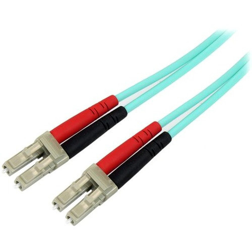 StarTechcom 1m Fiber Optic Cable - 10 Gb Aqua - Multimode Duplex 50125 - LSZH - LCLC - OM3 - LC to LC Fiber Patch Cable - LC Male - A50FBLCLC1