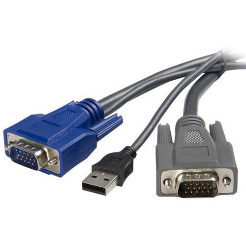 StarTechcom 10 ft Ultra-Thin USB VGA 2-in-1 KVM Cable - Type A Male USB SVUSBVGA10