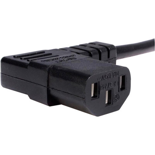 StarTechcom 10 ft Standard Computer Power Cord - NEMA 5-15P to Right Angle C13 - 125V AC - 10A - 10ft PXT101L10