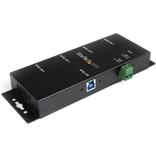 StarTechcom 4 Port Industrial USB 30 Hub - Mountable - Rugged USB Hub - Add 4 externalwall mountable USB 30 ports from a single - ST4300USBM
