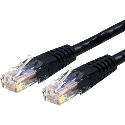 StarTech.com 50 ft Black Molded Cat6 UTP Patch Cable - ETL Verified - Category 6 - 50 ft - 1 x RJ-45 Male Network - 1 x RJ-45 Male - (Fleet Network)