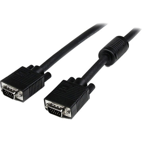 StarTechcom 60 ft Coax High Resolution VGA Monitor Cable - HD15 MM - HD-15 Male VGA - HD-15 Male VGA - 60ft - Black MXT101MMHQ60