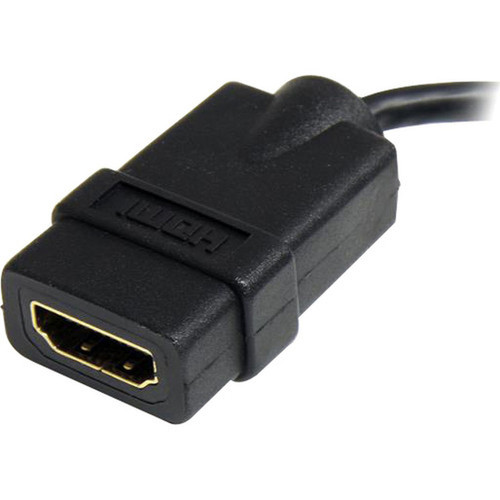 StarTechcom 5in High Speed HDMIreg Adapter Cable - HDMI to HDMI Micro - FM - HDMI for AudioVideo Device TV Cellular Phone - 5 HDADFM5IN