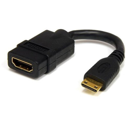 StarTechcom 5in High Speed HDMIreg Adapter Cable - HDMI to HDMI Mini- FM - HDMI for Camera Monitor TV Projector AudioVideo - HDACFM5IN