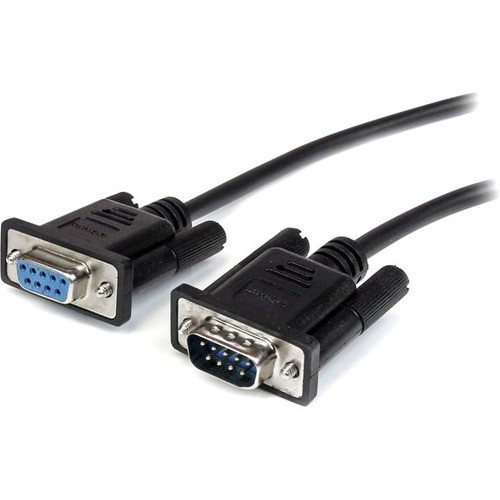 StarTech.com 2m Black Straight Through DB9 RS232 Serial Cable - M/F - 6.6 ft Serial Data Transfer Cable - First End: 1 x DB-9 Male - 1 (Fleet Network)