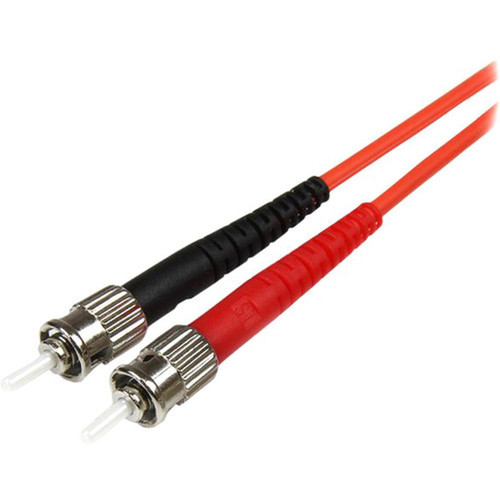 StarTechcom 1m Fiber Optic Cable - Multimode Duplex 50125 - LSZH - LCST - OM2 - LC to ST Fiber Patch Cable - Fiber Optic for Device 50FIBLCST1