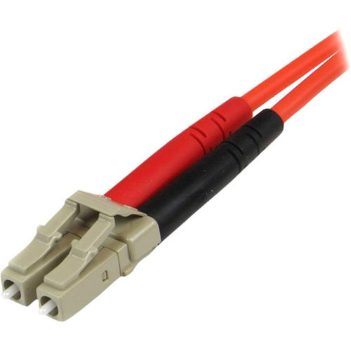 StarTechcom 1m Fiber Optic Cable - Multimode Duplex 50125 - LSZH - LCST - OM2 - LC to ST Fiber Patch Cable - Fiber Optic for Device 50FIBLCST1