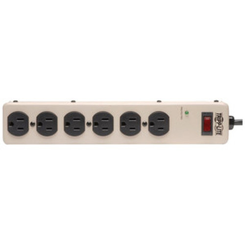 Tripp Lite Waber Surge Protector Power Strip Metal 6 Outlet 6 Cord - 6 x NEMA 5-15R - 180 kVA - 900 J - 120 V AC Input - 120 V AC PM6NS