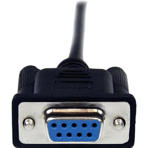 StarTechcom 2m Black DB9 RS232 Serial Null Modem Cable FM - 66 ft Serial Data Transfer Cable - First End 1 x DB-9 Male Serial - 1 SCNM9FM2MBK