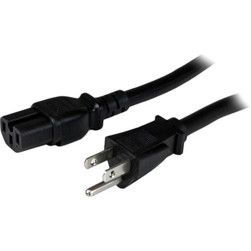 StarTechcom 8 ft Heavy Duty 14 AWG Computer Power Cord - NEMA5-15P to C15 - 125 V AC  15 A - Black - 1 PXT515C158